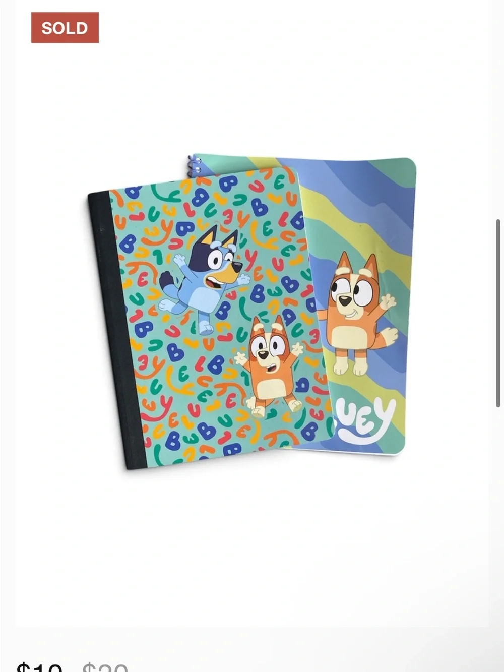 Bluey bundle (Bingo sunglasses with two Bluey notebooks)